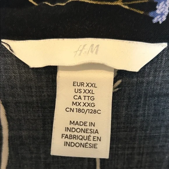 H&M Floral Midi Dress with Pink Accents XXL - Picture 2 of 7